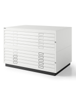 Bisley Steel A0 10 Drawer Plan Chest Complete With Top & Plinth
