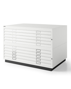 Bisley Steel A0 10 Drawer Plan Chest Complete With Top & Plinth